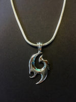 Load image into Gallery viewer, eagle feather pendant top with silver chain. meaning:good luck for both giver &amp; receiver
