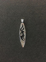 Load image into Gallery viewer, Flamin&#39; pendant, meaning : cool waves,hot moves.　Surfboard Design

