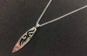 flamin_pendant with silver necklace.This necklace is made from silver.   Available in 15.7 inch (40cm), 17.7 inch (45cm), 19.6 inch (50cm), 21.6 inch (55cm), 23.6 inch (60cm), 25.5 inch (65cm). 