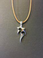 Load image into Gallery viewer, pegasas.pendant top with brown leathe choker.meaning:flights of fantasy,mystic belief.
