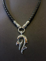 Load image into Gallery viewer, pranic air. pendant top with black choker.meaning:chi energy, spiritual contentment.
