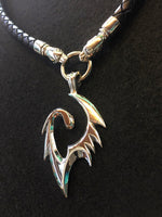 Load image into Gallery viewer, pyro pendant top with leopard&#39;s choker.meaning: intuition,inspiration &amp; psychic power
