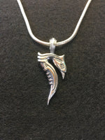 Load image into Gallery viewer, behind-the-superbird-pendant-and-silver-necklace. meaning : powerhouse of speed.
