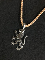 画像をギャラリービューアに読み込む, manjusri_s-lion-pendant-and-braided-necklace.　meaning : bearer of knowledge.
